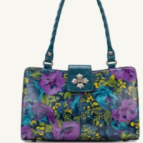 Patricia Nash Rosina Shoulder Bag in deep blue nature NWOT & matching wallet NWT - Picture 2 of 12